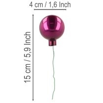 Itens Mini enfeites de Natal em arame, frutinhas espelhadas, coloridas, 40 mm, 32 peças