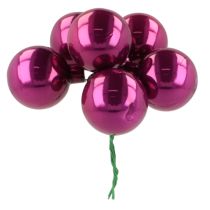 Itens Mini enfeites de Natal em arame, frutinhas espelhadas, coloridas, 40 mm, 32 peças