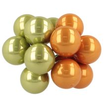 Itens Mini enfeites de Natal em arame, frutinhas espelhadas, coloridas, 40 mm, 32 peças