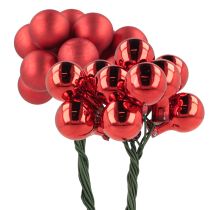 Itens Bagas espelhadas vermelhas mate, brilhantes Ø1,5cm 140 un