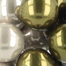 Itens Bolas de Natal Mirror Berries Verde Creme Ø20mm 140 unidades