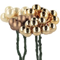 Itens Bagas espelhadas Ø1,5cm marrom-ouro 140 un