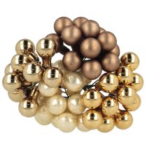 Itens Bagas espelhadas Ø1,5cm marrom-ouro 140 un