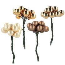 Itens Espelhos de frutas Ø1,5cm marrom-dourado 140 unidades