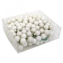 Itens Mini bola de Natal espelho mármore branco bagas Ø20mm 140 un