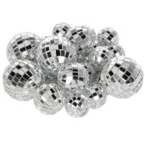 Itens Bolas espelhadas decorativas, elemento de decoração para festas, prateadas, 2-4 cm, 50 peças