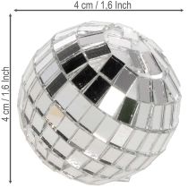 Itens Bolas espelhadas decorativas, elemento de decoração para festas, prateadas, 2-4 cm, 50 peças