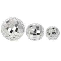 Itens Bolas espelhadas decorativas, elemento de decoração para festas, prateadas, 2-4 cm, 50 peças