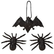 Itens Aranha, morcego, figuras pretas 10cm, 14cm 3 peças