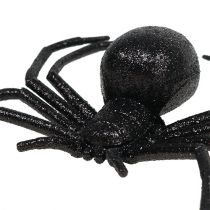 Aranha preta 16cm com mica