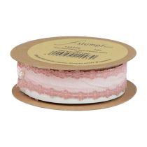 Itens Fita de renda fita de casamento fita renda rosa velho 20mm 20m