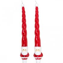 Itens Velas Cônicas Papai Noel Vela de Natal 26cm 2uds