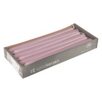 Itens Velas cónicas Velas Wenzel lilás 250/23mm 12 un