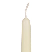 Velas cônicas, velas em bastão, marfim branco, 250/23 mm, 12 peças