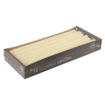 Itens Velas cônicas, velas em bastão, marfim branco, 250/23 mm, 12 peças