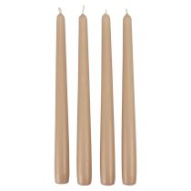 Velas cônicas Velas Wenzel bege 250/23mm 12pcs