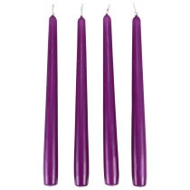 Velas cônicas Velas Wenzel roxas 250/23mm 12pcs