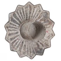 Itens Castiçal cônico para colar cinza antigo 7 × 8,5 cm 4 unidades