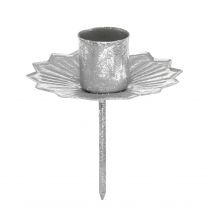 Itens Castiçal pontiagudo para colar, decoração do Advento, castiçal de prata, aparência antiga Ø7cm