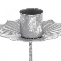 Itens Castiçal pontiagudo para colar, decoração do Advento, castiçal de prata, aparência antiga Ø7cm