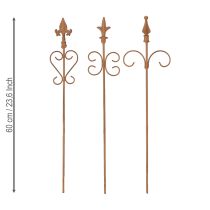 Itens Decoração de jardim vintage vara edelrost decoração sortida 58cm 3 peças