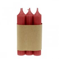 Itens Vela cônica vermelha sólida velas vermelho rubi 120mm/Ø21mm 6 un