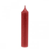 Vela cônica velas de cor vermelha rubi 120mm / Ø21mm 6pcs