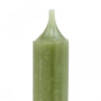 Itens Vela cônica verde sólida premium velas 120mm/Ø21mm 6pcs