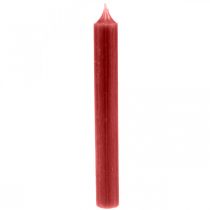 Itens Vela de haste velas de cor vermelha rubi vermelho 180mm/Ø21mm 6pcs