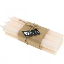 Itens Vela cônica creme branca, velas de cera, 180 mm/Ø21 mm, pacote com 6 unidades