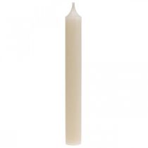 Itens Velas de cera de creme branco 180mm/Ø21mm 6pcs