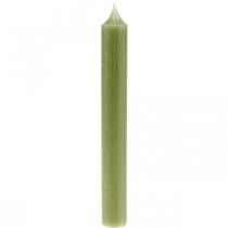Haste velas de cera de cor verde 180mm/Ø21mm 6pcs