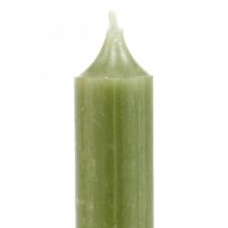 Itens Vela vara velas de cera tingida verde 180mm/Ø21mm 6un