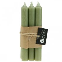 Itens Vela vara velas de cera tingida verde 180mm/Ø21mm 6un