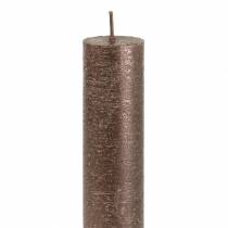 Itens Velas cônicas cor sólida cobre metálico 34mm×240mm 4 un