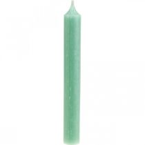 Itens Velas em bastão Velas verdes Decoração de velas de jade Ø21/170mm 6pcs