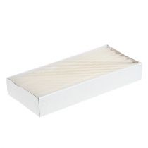 Itens Velas cônicas cor sólida creme branco 21×240mm 12 un