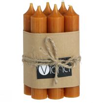 Itens Velas cônicas vela curta de cera caramelo 21x110mm 6 un