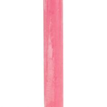 Velas cônicas de 21 mm x 300 mm de cor rosa até 12 unidades