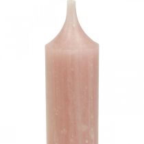 Itens Velas de haste, curtas, velas rosa para laço decorativo Ø21/110mm 6pcs