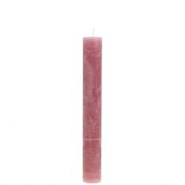 Itens Velas cônicas cor sólida rosa velho 34 mm x 240 mm 4 unidades