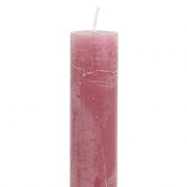 Itens Velas cônicas cor sólida rosa velho 34 mm x 240 mm 4 unidades