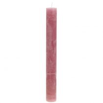 Itens Velas cônicas cor sólida rosa velho 34 mm x 300 mm 4 unidades