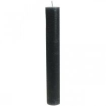 Itens Velas cônicas velas antracite cor sólida 34×240mm 4 un