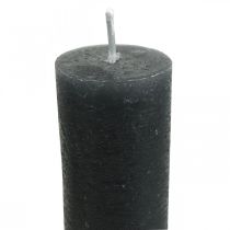 Itens Velas cônicas velas antracite cor sólida 34×240mm 4 un
