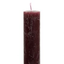 Itens Velas cônicas cor sólida bordô 34 mm x 240 mm 4 unidades