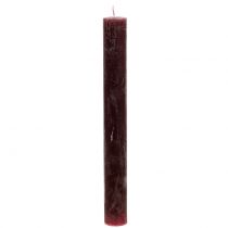 Itens Velas cônicas cor sólida bordô 34mm x 300mm 4 un
