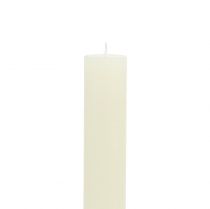 Itens Velas cônicas cor sólida creme 34mm x 300mm 4 un
