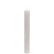 Itens Velas cônicas cor sólida cinza 34 mm x 240 mm 4 unidades