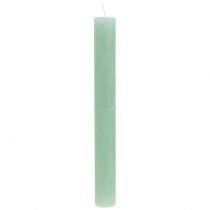 Itens Velas coloridas através de verde claro 34mm x 300mm 4uds